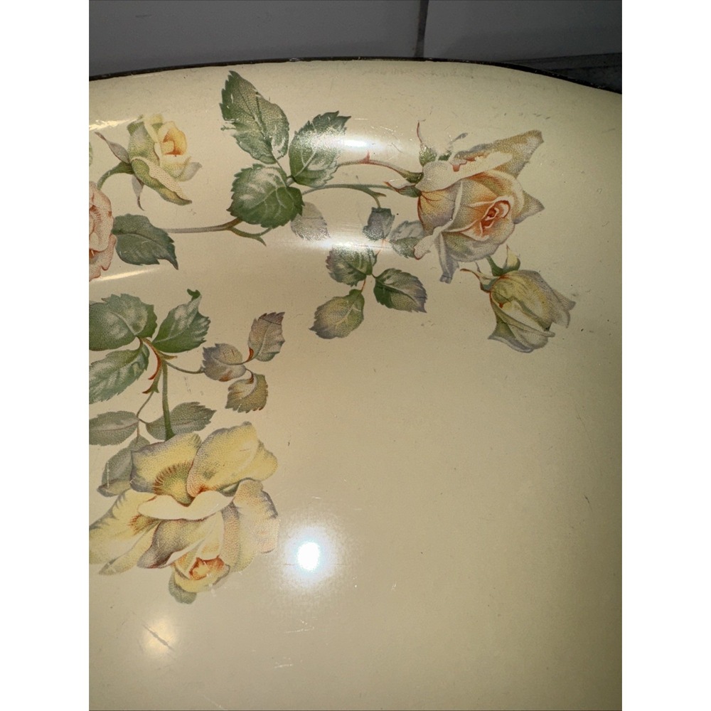 Rare Vntg Homer Laughlin Large Oval Serving Platter with Rose Pattern 15"GW995 - Picture 2 of 7